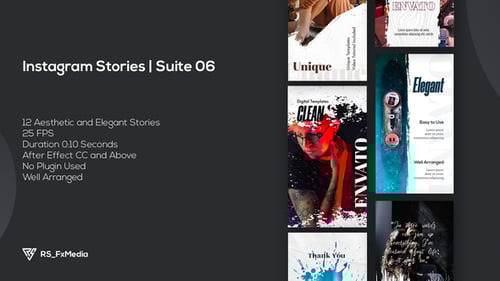 Dynamic Brush Stroke Instagram Stories Template with Modern Text Reveals