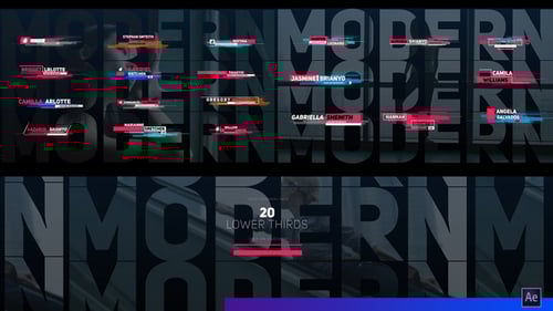 Dynamic Glitch Lower Thirds & Text Animation Pack