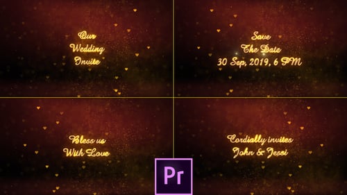 Wedding Invitation Titles - Premiere Pro