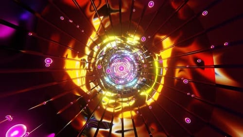 VJ Loop Tunnel with Flying Balls