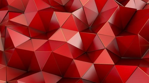 Dynamic Red Abstract Polygonal Background Animation
