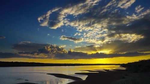 River Sunset Landscape