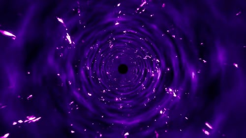 Abstract Purple Energy Tunnel Warp Loop