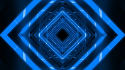 Blue Neon Tunnel Loop