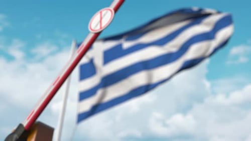 Greece Coronavirus Travel Restriction Border Barrier Animation