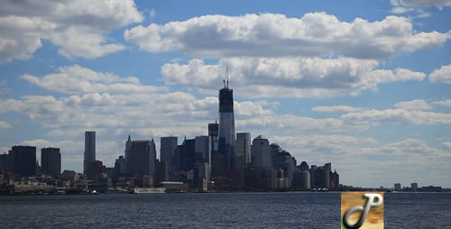 Lower Manhattan View With Clouds Full HD