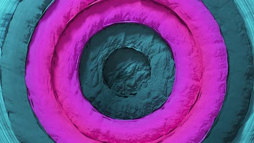 Abstraktes Muster aus bunten Kreisen mit Offset