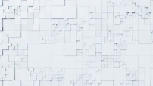 Abstract White Geometric Cubes Wall Background Loop