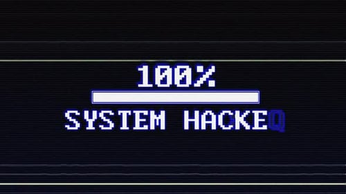 Retro Pixel Glitch Loading Bar and System Hacked Display
