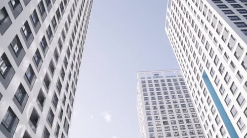 Skyscrapers Against The Blue Sky
