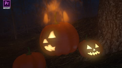 Logotipo del bosque de Halloween