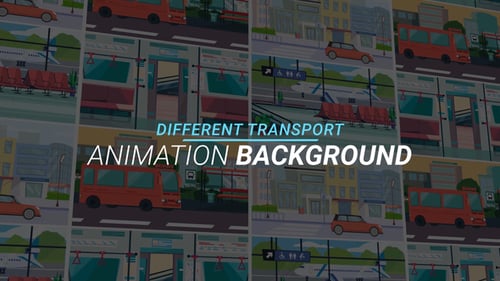Different transport - Animation background