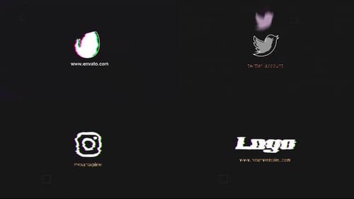 Glitch Abstract Logo || Premiere Pro MOGRT