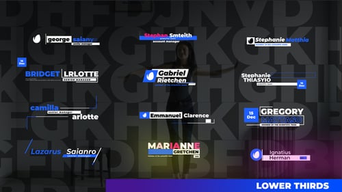 Lower Thirds mínimos criativos