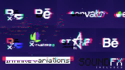 8bit Glitch Logo Reveal