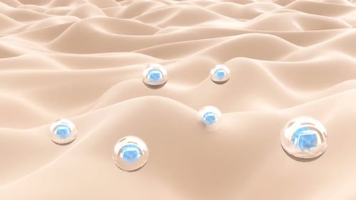 3D Animation of Hydration Molecules Absorbing into Skin Surface