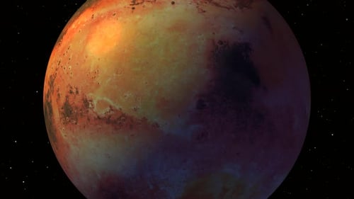 mars planet and moon