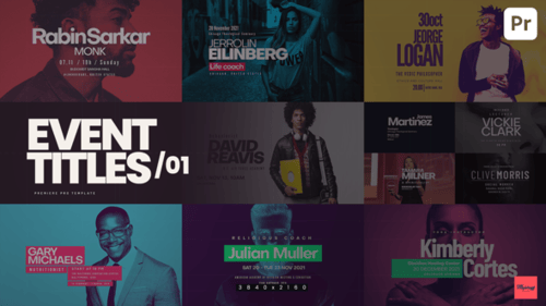 Modern Kinetic Typography for Event Titles and Speaker Introductions