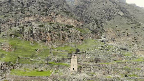 Aerial View of Ancient Defensive Towers