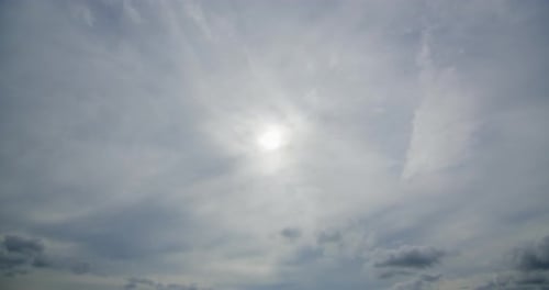 Clouds Moving Slowly Across Overcast Sky