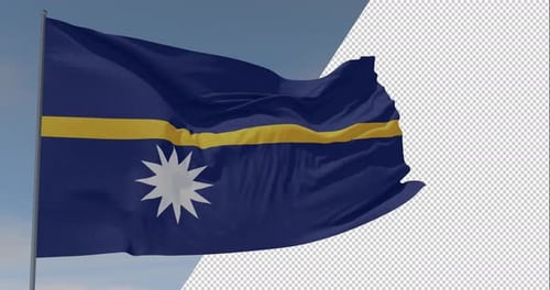 Flagge Nauru Patriotismus nationale Freiheit, Seamless Loop, Alphakanal