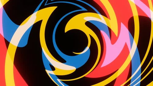 Rotation of Bright Twisted Shapes of Different Colors