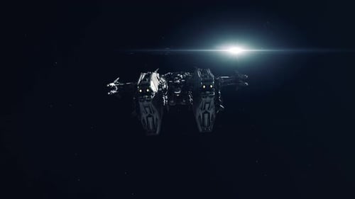 Futuristic Spaceship Fly-Through Opener