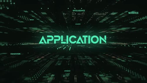 Futuristic Digital Grid Text Reveal for Technology Videos