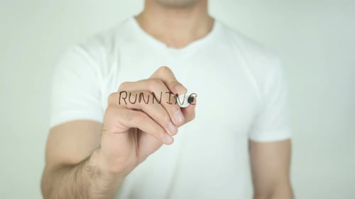 Running, Writing On Transparent Screen