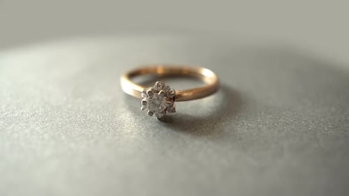 Rotation Engagement Ring With Diamonds
