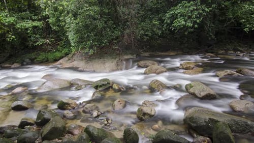 Waterfall, rock stone and jungle at Sungai Sedim, Kedah, Malaysia.