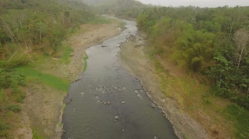 Tropical Landscape River Farmers Land