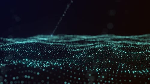 Colorful Action Explosion Particles on Dark Area Background