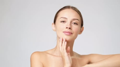 Beautiful Woman Posing for Beauty and Skincare Concepts