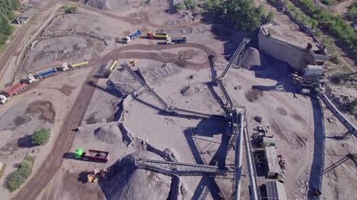 Industrial Extraction of Stone for Construction Industry