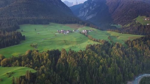 Aerial View of Austrian Landscape