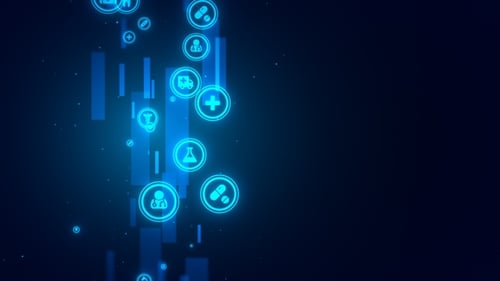 Digital Medical Icons Loop Background