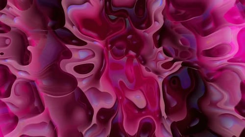 Vibrant Pink Abstract Fluid Organic Liquid Motion Background Loop