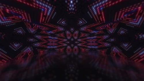 Dynamic Neon Geometric Tunnel Visual Loop