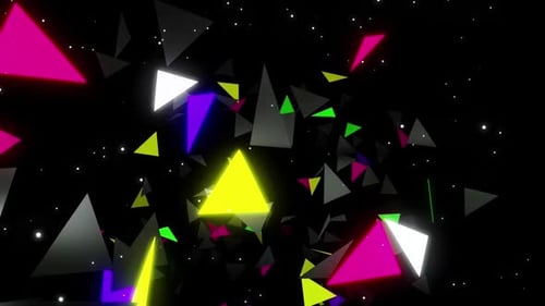 Colorful Triangle Tunnel Hd