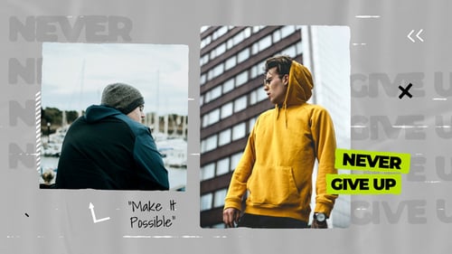 Dynamic Hip Hop Intro with Glitchy Text and Grunge Graphics