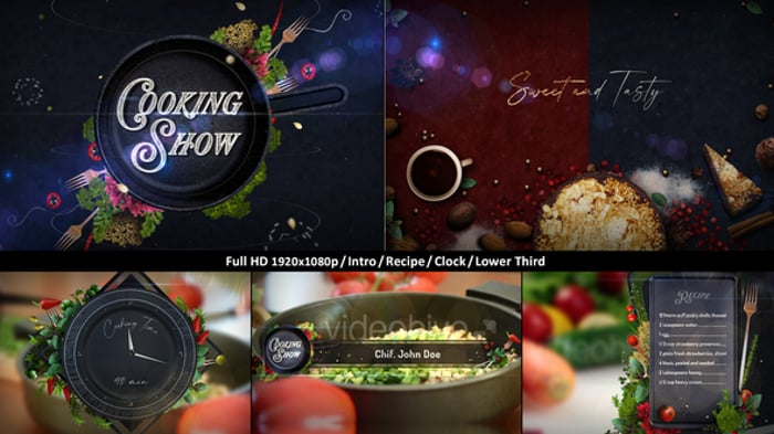 Cooking Show Intro, Openers ft. cooking show intro & cooking - Envato