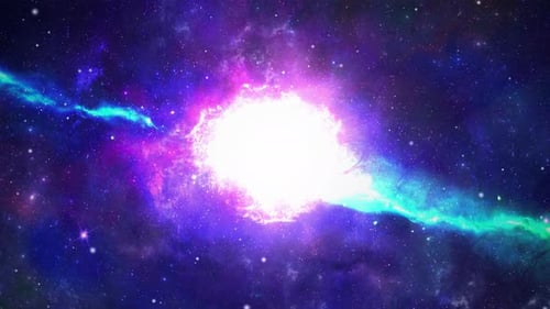 Dynamic Galactic Energy Burst and Nebula Animation