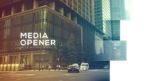 Modern Corporate Media Opener with Dynamic Sliding Blocks