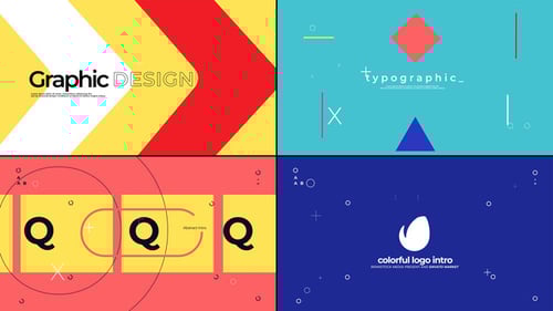 Dynamic Flat Design Logo Reveal and Title Intro