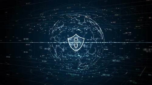 Shield Of Cyber Security Digital Data Network 930