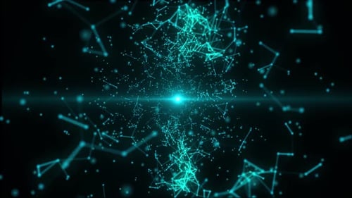 Netzwerkverbindungstechnologie Space Grün Farbe Neon