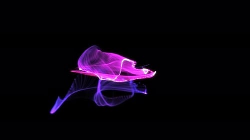Abstract Glowing Energy Particle Wave Animation