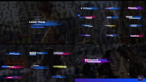 Dynamic Striped Lower Third Titles for Modern Video Projects