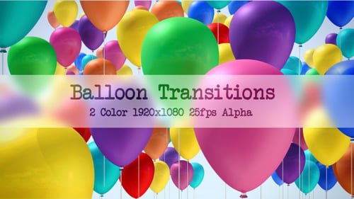 Vibrant Balloon Celebration Transition Reveals